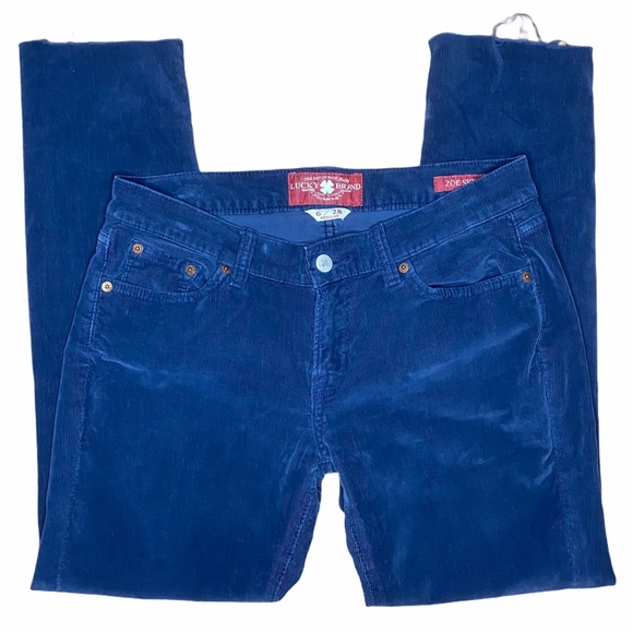 Lucky Brand Zoe Skinny Raw Hem Corduroy Pants - Picture 9 of 9